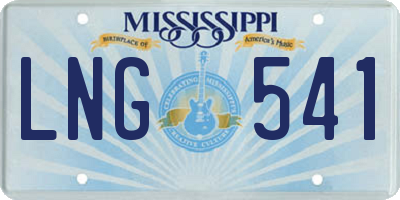 MS license plate LNG541