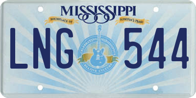 MS license plate LNG544
