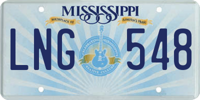 MS license plate LNG548