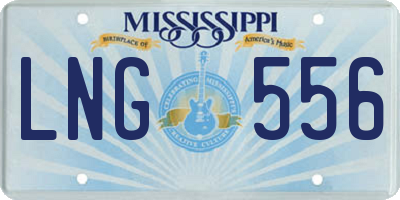 MS license plate LNG556