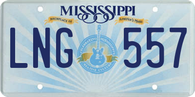 MS license plate LNG557
