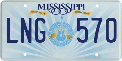 MS license plate LNG570