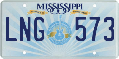 MS license plate LNG573