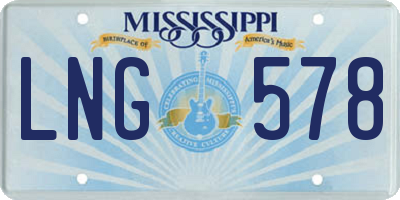 MS license plate LNG578