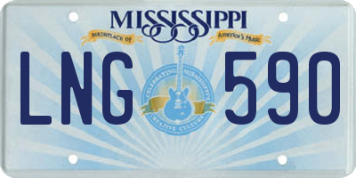 MS license plate LNG590