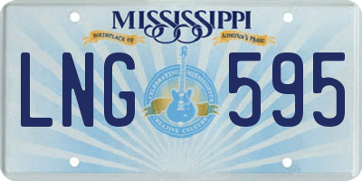 MS license plate LNG595