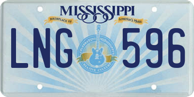 MS license plate LNG596