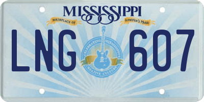 MS license plate LNG607