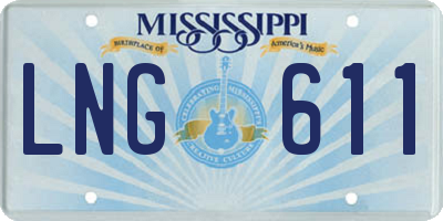 MS license plate LNG611