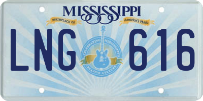 MS license plate LNG616