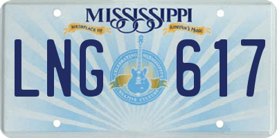 MS license plate LNG617