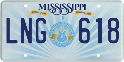 MS license plate LNG618