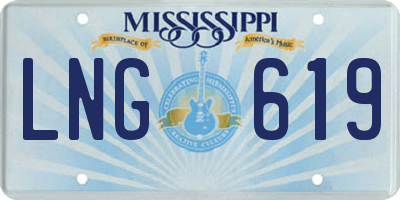 MS license plate LNG619