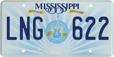 MS license plate LNG622