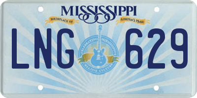MS license plate LNG629
