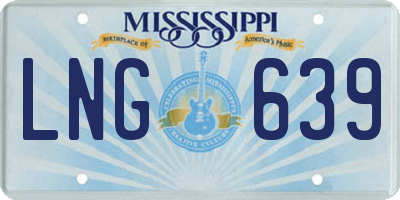 MS license plate LNG639