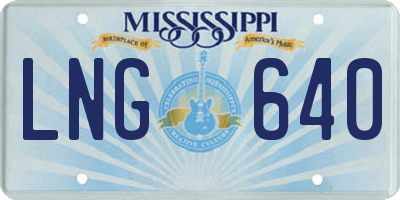 MS license plate LNG640