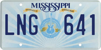 MS license plate LNG641