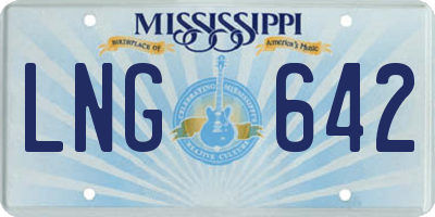 MS license plate LNG642