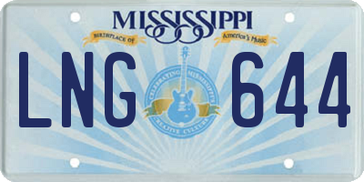 MS license plate LNG644