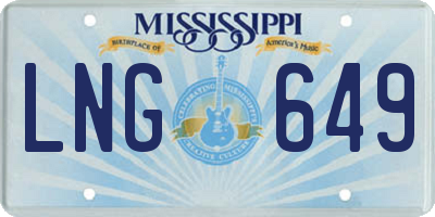MS license plate LNG649