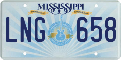 MS license plate LNG658