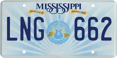 MS license plate LNG662
