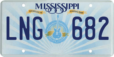 MS license plate LNG682