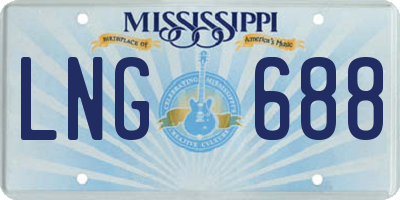 MS license plate LNG688