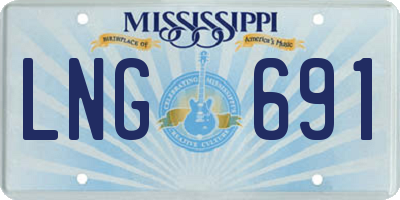 MS license plate LNG691