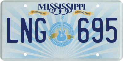 MS license plate LNG695