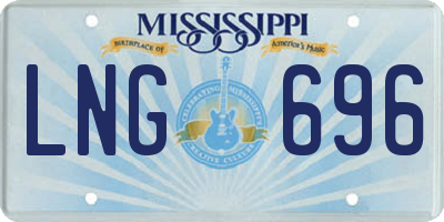 MS license plate LNG696