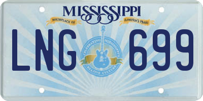 MS license plate LNG699