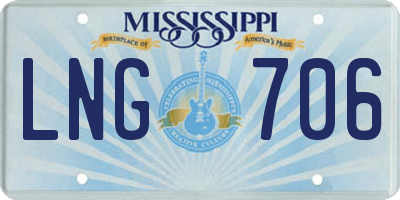 MS license plate LNG706