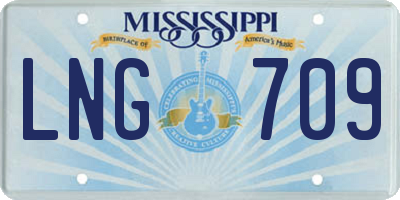 MS license plate LNG709