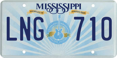 MS license plate LNG710