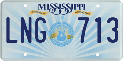 MS license plate LNG713