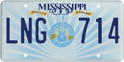 MS license plate LNG714
