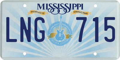 MS license plate LNG715