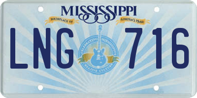 MS license plate LNG716