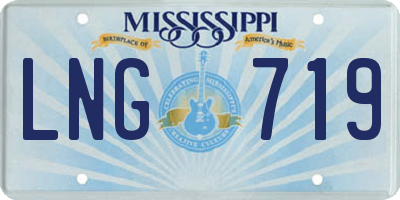 MS license plate LNG719
