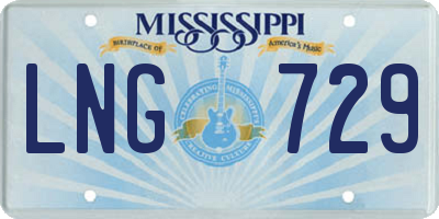 MS license plate LNG729