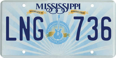 MS license plate LNG736