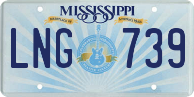 MS license plate LNG739
