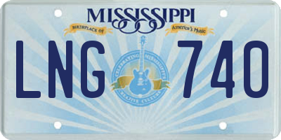 MS license plate LNG740