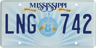 MS license plate LNG742