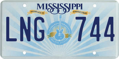 MS license plate LNG744
