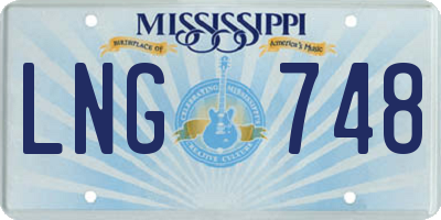 MS license plate LNG748