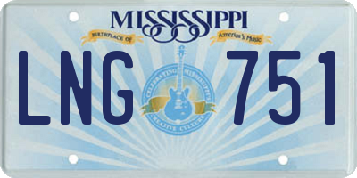 MS license plate LNG751