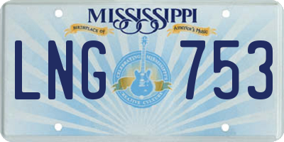 MS license plate LNG753